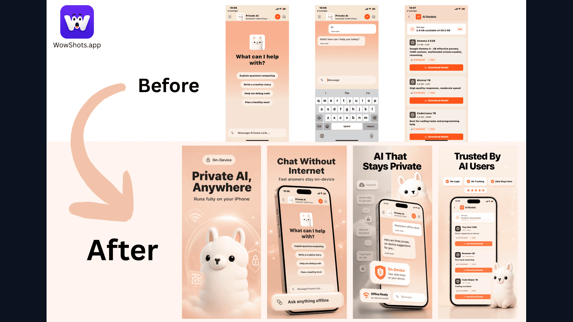App Store screenshot composition example